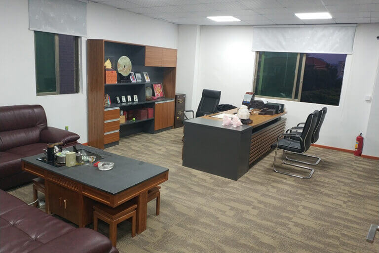 Office meeting area for equipment project coordination