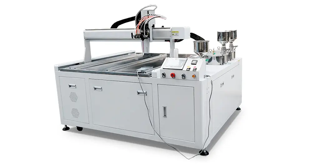 3-axis automatic resin doming machine for regular sheet label and decal production