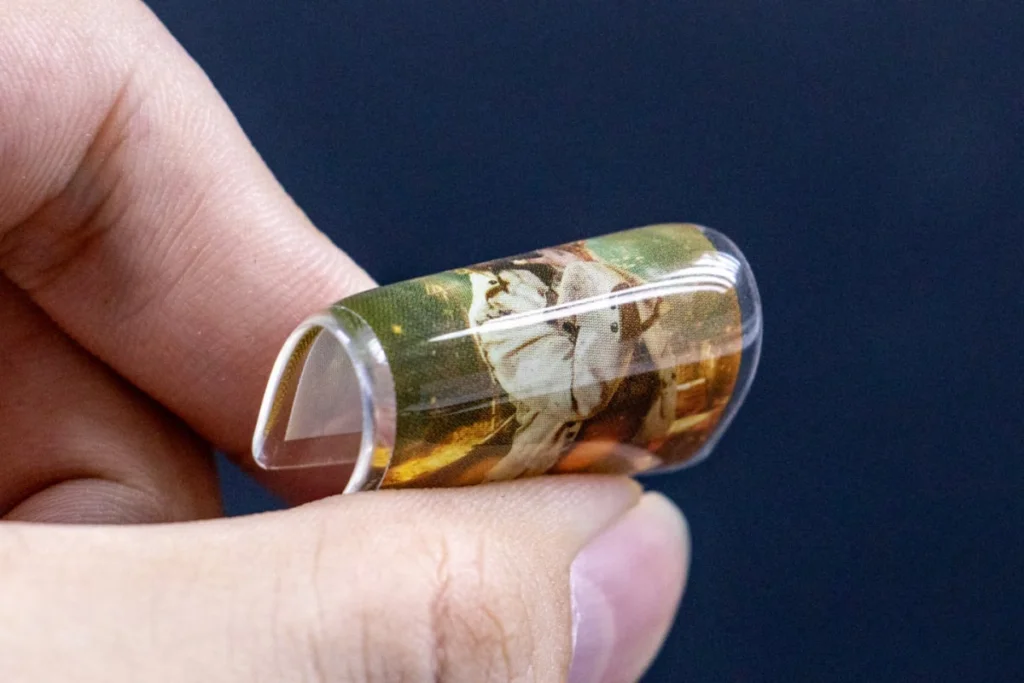 custom photo resin ring close up