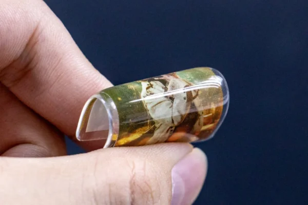 custom photo resin ring close up
