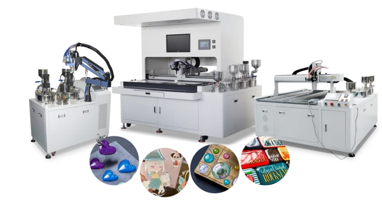 CCD vision-guided resin doming machine for labels and decals